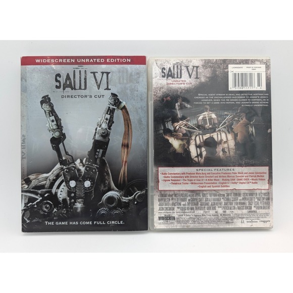 Saw VI 6 Widescreen Unrated Edition Director's Cut DVD Horror Movie Halloween - Picture 1 of 2